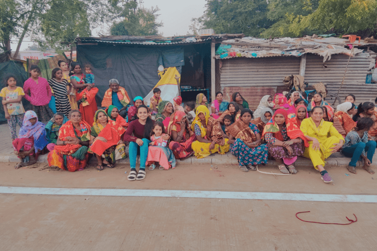 Distributes Blankets to Widows and Elderly in Borasad Chokdi, Anand