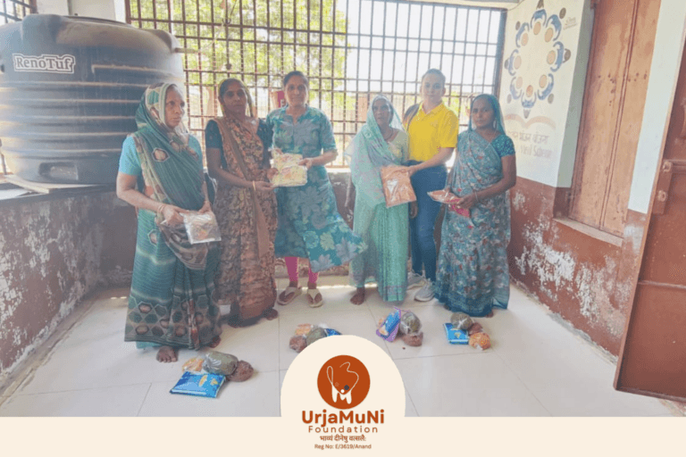 भगवान नगर में विधवाओं, निराश्रित महिलाओं और बच्चों के लिए पौष्टिक भोजन वितरण कार्यक्रम