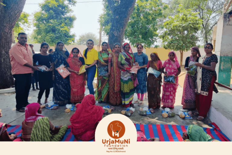 शंकरपुरा में विधवा एवं निराश्रित महिलाओं के लिए राशन और साड़ी/चणिया वितरण कार्यक्रम